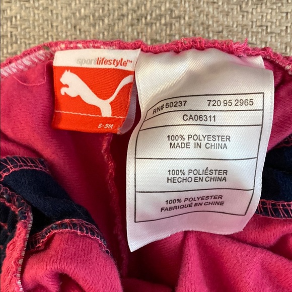 Puma Kids Pink and Navy Tracksuit - Picture 11 of 12
